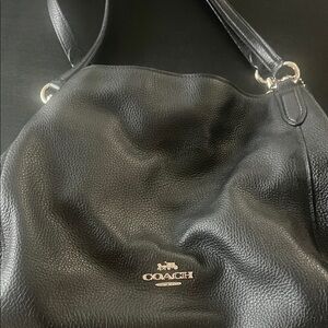 Coach Black Leather Shoulder Bag